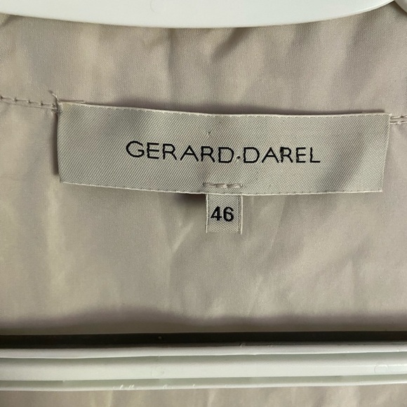 Beautiful Neutral GERARD DAREL Double Breasted Short Trench Coat Bow Cuff 46 14 - Picture 4 of 10